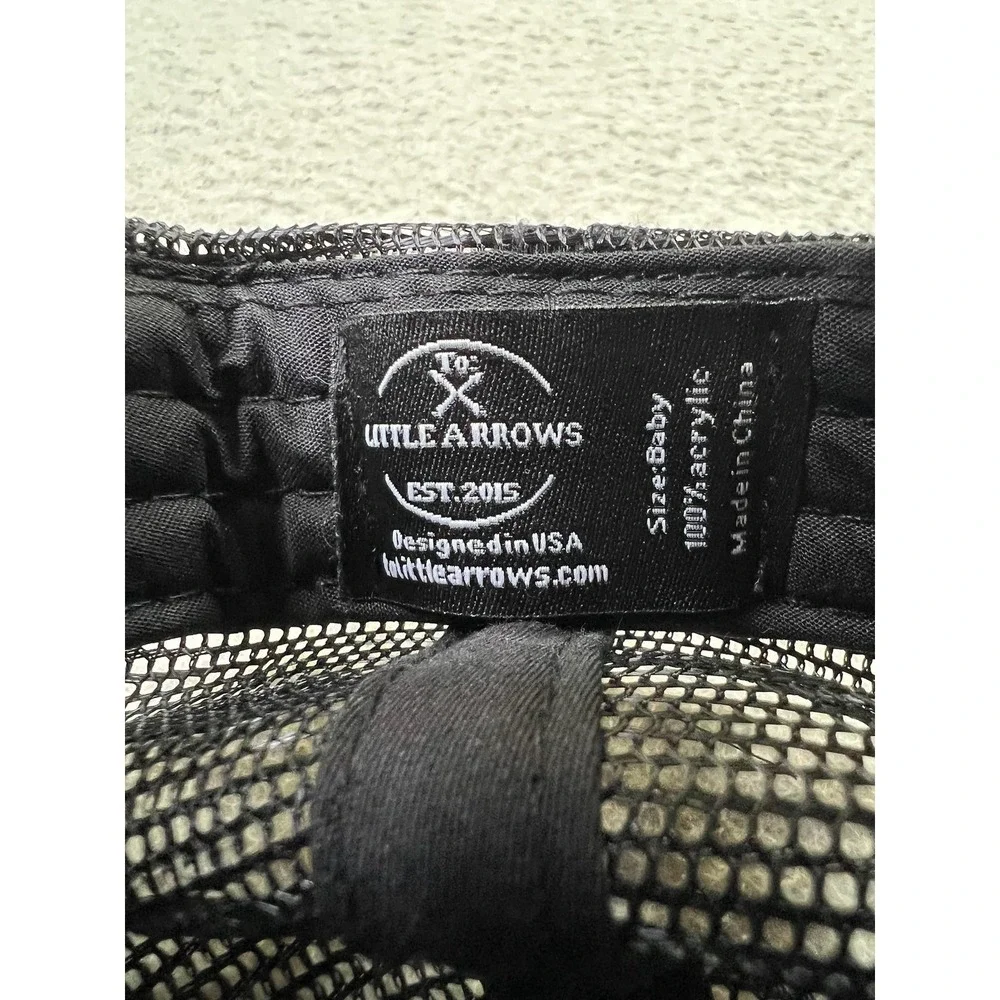 Mini Little Arrows Hat Cap Snap Back Kids Baby Black Mesh Trucker MINI